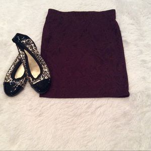 NWOT-One Clothing -Burgundy Lace pattern mini